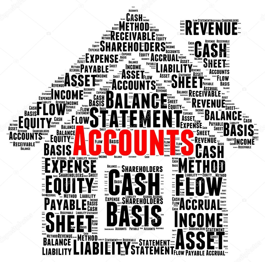 Account Word Cloud Illustration In House Shape