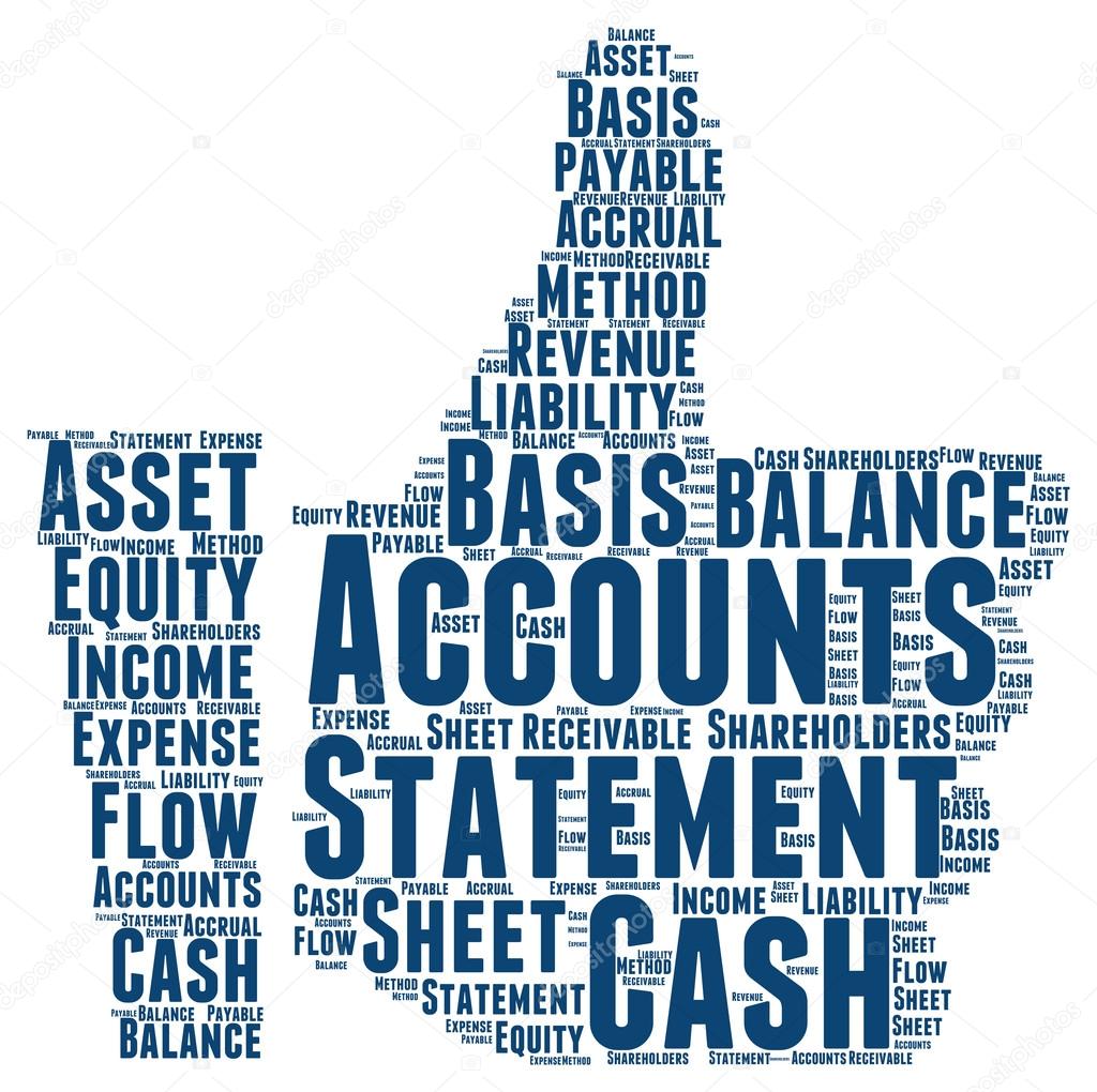 Account Word Cloud Illustration In Thumbs Up Shape