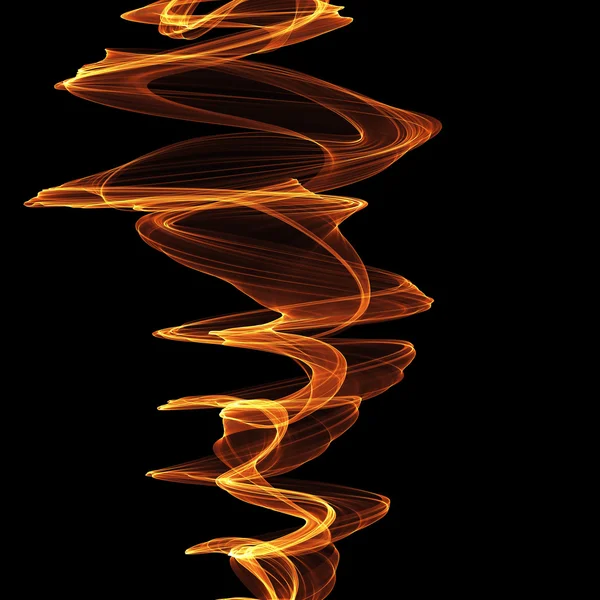 Black background energy flame — Stock Photo, Image