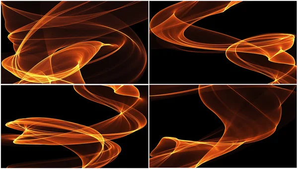 Black background fire 4k — Stock Photo, Image