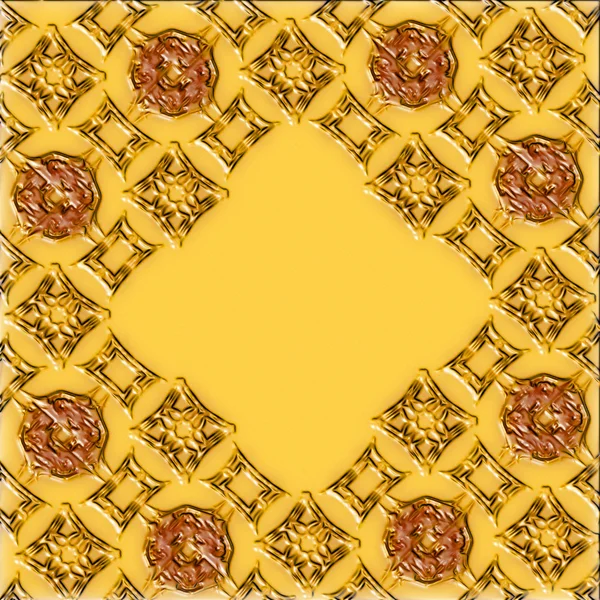 Pattern on a yellow background for text — Stock Photo, Image