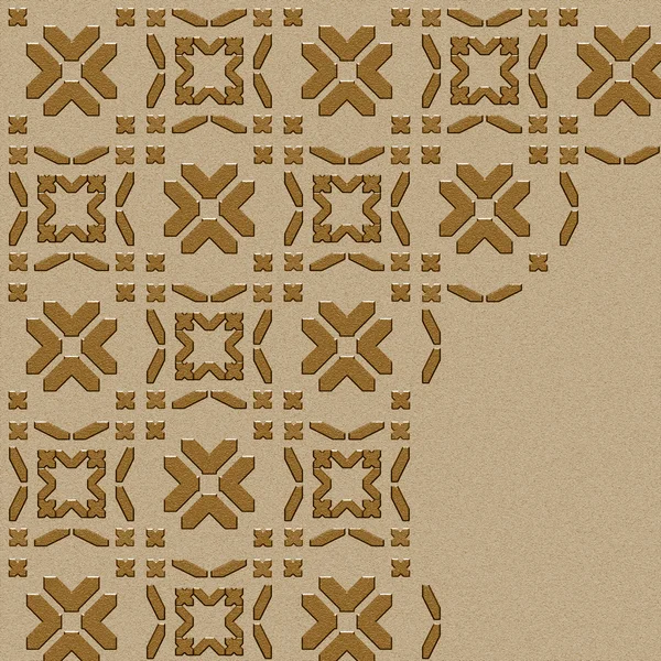 Damascus pattern  brown fabric — Stock Photo, Image