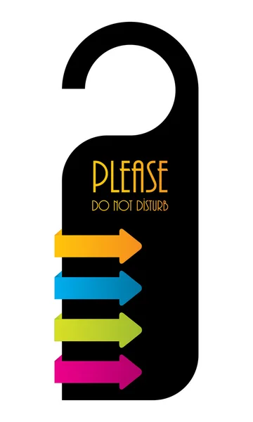 Do not disturb door hanger, vector design — Stock Vector