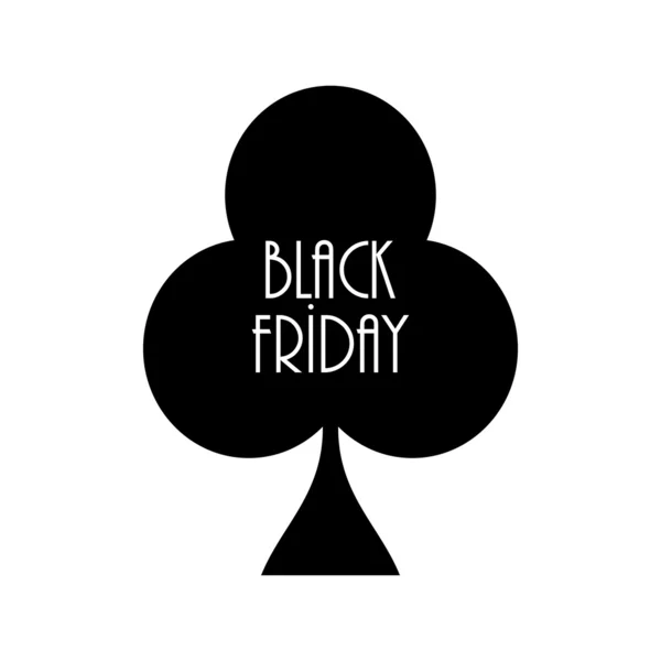 Etiqueta engomada viernes negro con diseño de póker — Archivo Imágenes Vectoriales