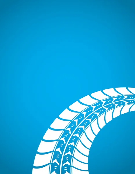 Blue tire track background — Stock Vector