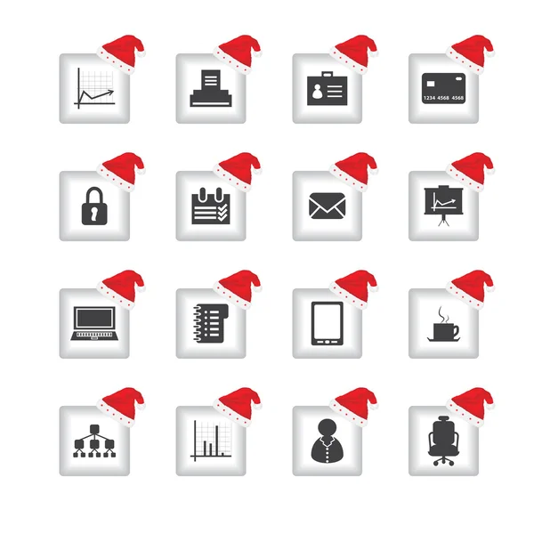 Special flat ui icons with Christmas design for web and mobile a — Stock Vector
