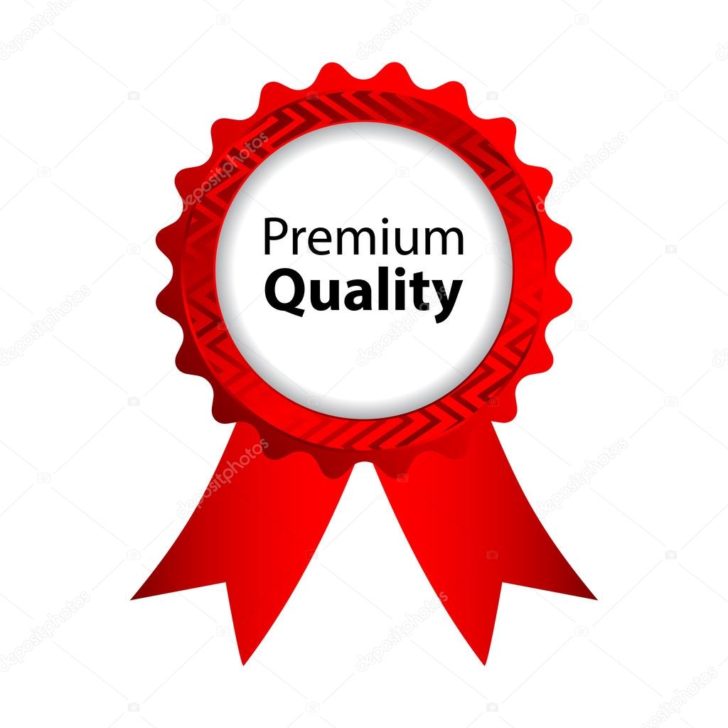 premium quality red badge 