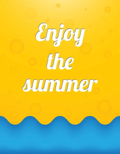 Disfrute del verano, hermoso fondo de verano — Vector de stock