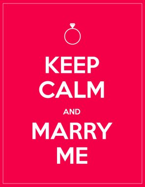  keep calm and marry me clipart