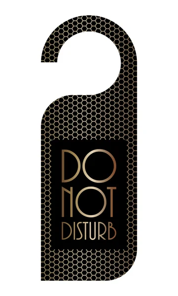 Please do not disturb sign with metallic grid design — Stock Vector