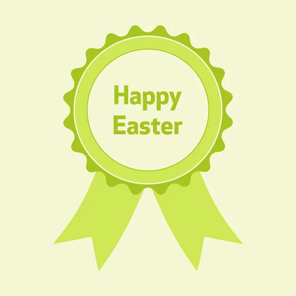 Šťastné Velikonoce zelený odznak — Stockový vektor