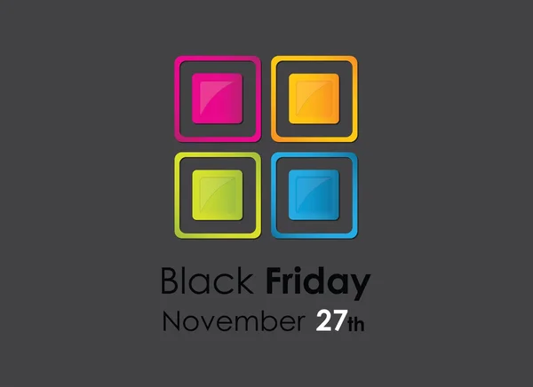 Colored black friday background with special design elements — Stock Vector