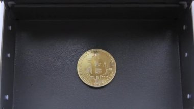 Bitcoin madeni para yakın planda..