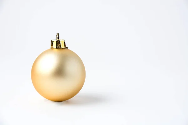 Різдвяний Декор Блискучий Золотий Білому Тлі — стокове фото