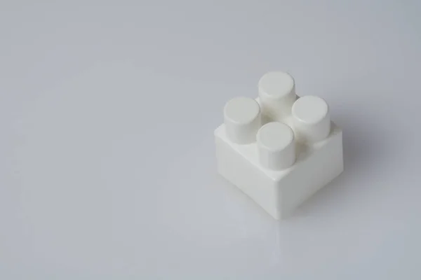 Cubos Construção Bloco Sobre Fundo Branco Brinquedo Das Crianças Isolar — Fotografia de Stock