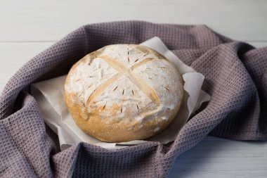 Lezzetli ve mis kokulu ev yapımı taze ekmek..