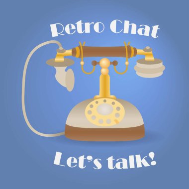 Metni Retro Chat olan eski model telefon