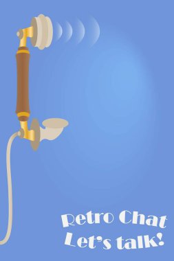 Retro Chat ile eski bir telefon alıcısı. Konuşalım.!
