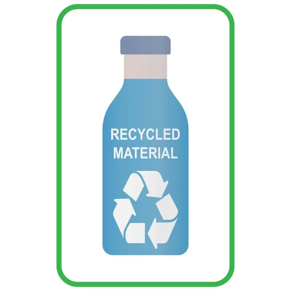 Botella Hecha Material Reciclado Vector Conceptual — Vector de stock