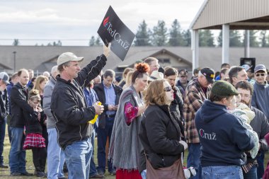 Bir Ted Cruz kampanya etkinliğinde.