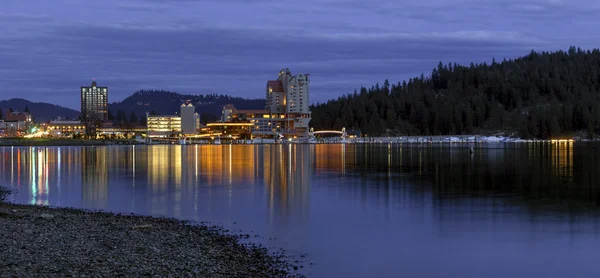 Pano z Idaho město večer. — Stock fotografie