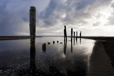 Pacific Beach, Washington gün batımında.