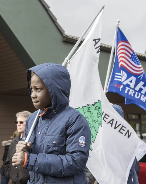 Coeur Alene Idaho Usa Januar 2021 Leitartikel Foto Eines Stopps — Stockfoto