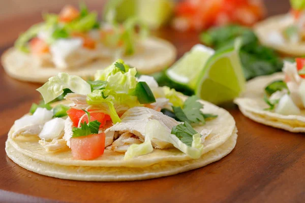 Una Foto Ravvicinata Tacos Strada Finiti Ambiente Studio — Foto Stock