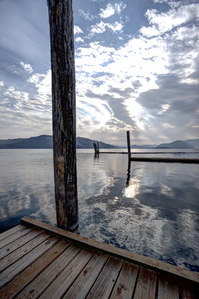 Chatcolet Gölü dock. — Stok fotoğraf