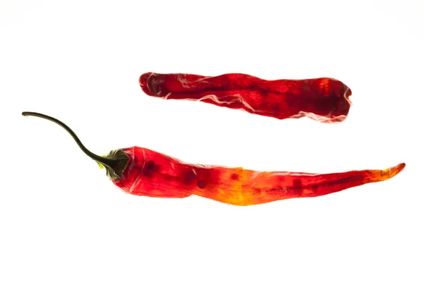 Zwei transparente Paprika. — Stockfoto