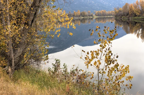 Kootenai Fluss im Herbst. — Stockfoto