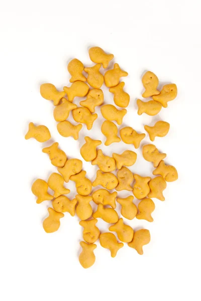 Visning av goldfish crackers. — Stockfoto