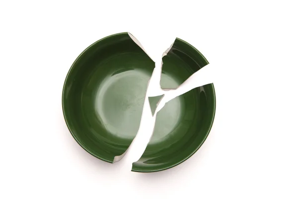 Broken bowl in pieces. — Stock Photo, Image