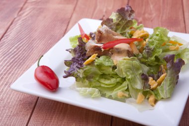 Bir salata yakın çekim.