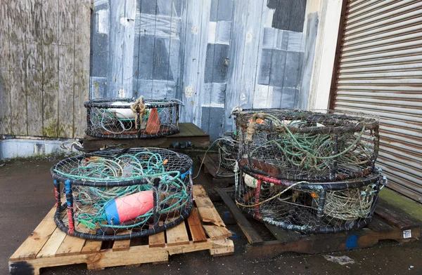 Pallets of industrial fishing gear. — Stock Photo, Image