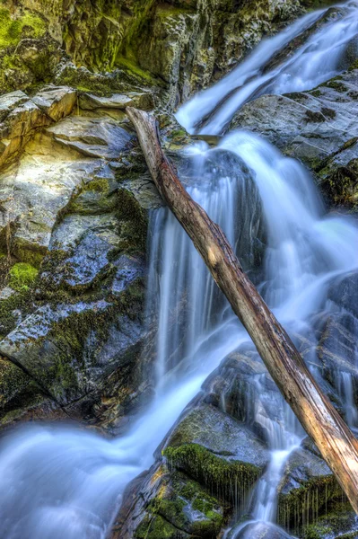 Cascading snö Creek Falls. — Stockfoto