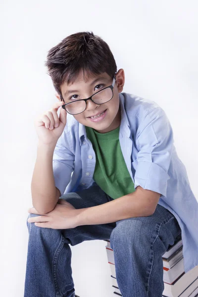 Retrato de niño con gafas . —  Fotos de Stock