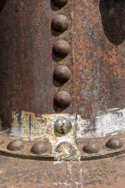 Rusted pipes and rivets. — Stock Photo, Image