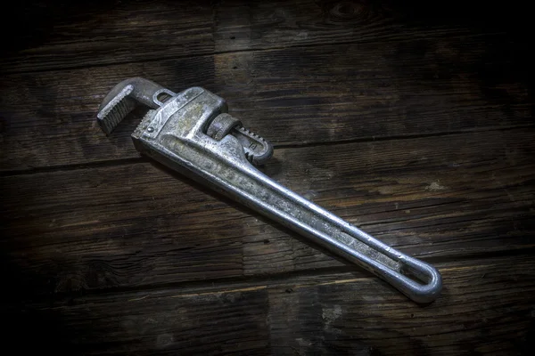 Weathered pipe wrench. — Stock Photo, Image