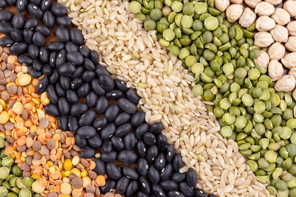 Diagonal rows of dried grains. — Stock Photo, Image