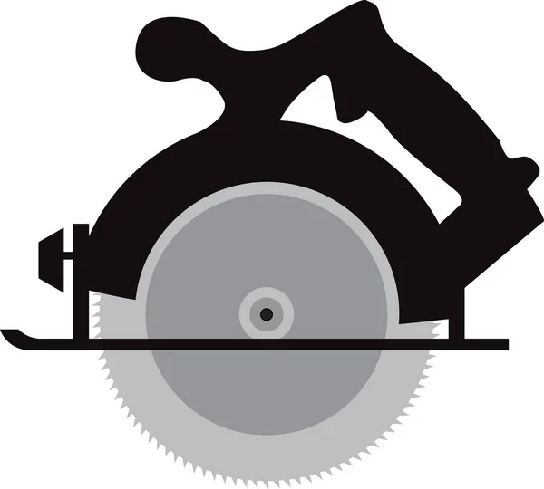 Electric Circular Saw Repair Tool Vector Illustration Isolated — Stock Vector