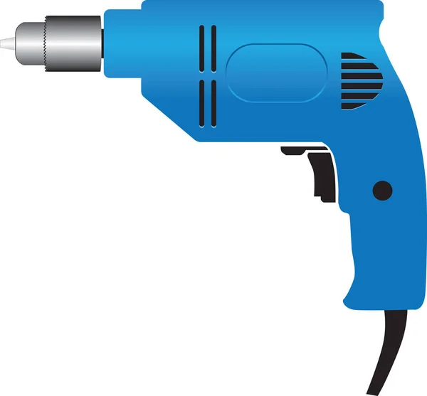 Herramienta Reparación Taladro Eléctrico Vector Color Ilustración Aislado — Archivo Imágenes Vectoriales