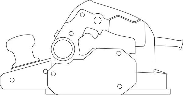 Outil Réparation Raboteuse Électrique Illustration Vectorielle Isolée — Image vectorielle