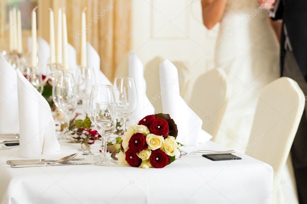 Table at a wedding feast