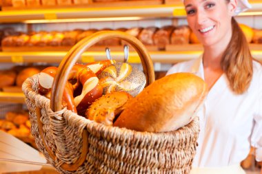 Bayan baker onun ekmek