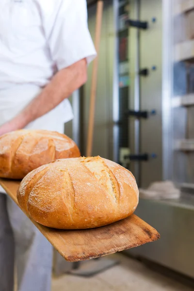 Mužské baker, pečení chleba — Stock fotografie