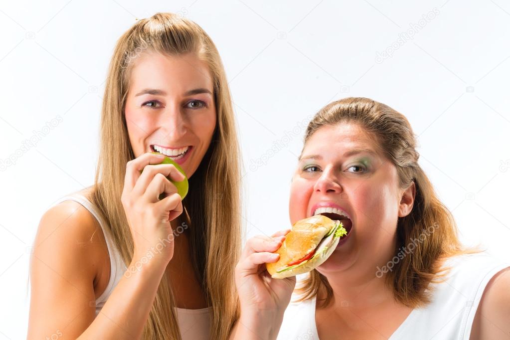 Dicke frau beim essen