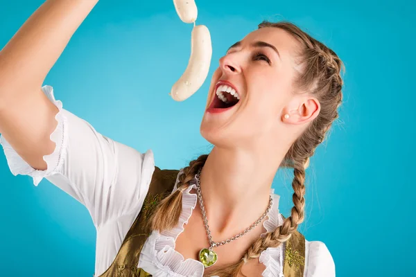 Young woman in traditional clothes — Stock Photo, Image