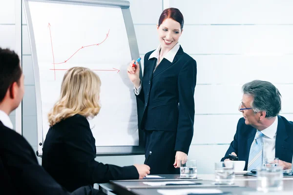 Business - presentazione all'interno di un team in ufficio — Foto Stock