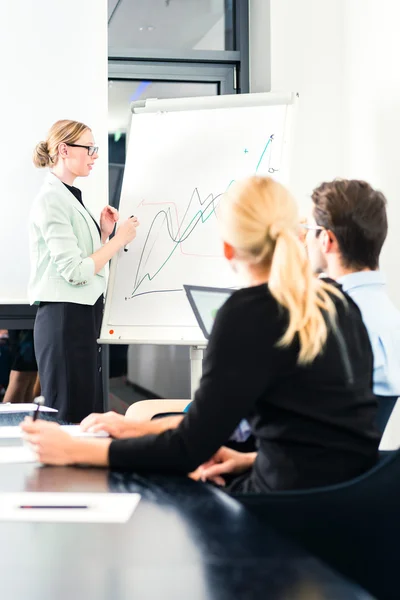 Business - Team-Präsentation auf Whiteboard — Stockfoto